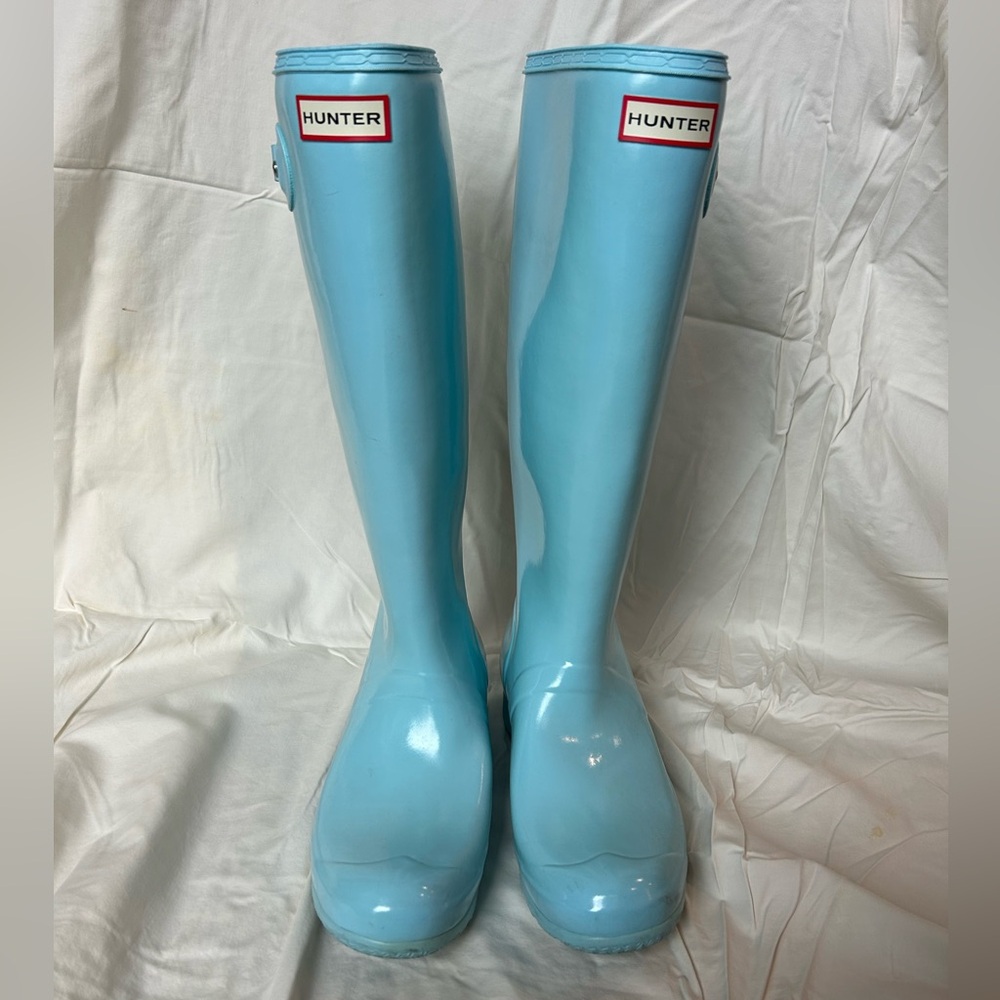 Light Blue Tall Hunter Rain Boots